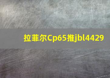 拉菲尔Cp65推jbl4429