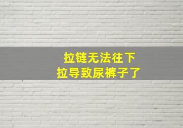 拉链无法往下拉导致尿裤子了