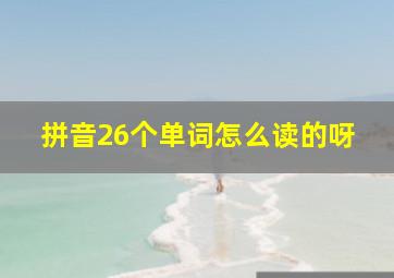 拼音26个单词怎么读的呀