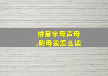 拼音字母声母,韵母表怎么读