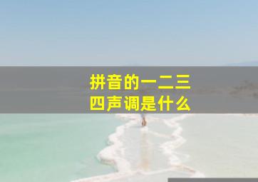 拼音的一二三四声调是什么