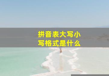 拼音表大写小写格式是什么