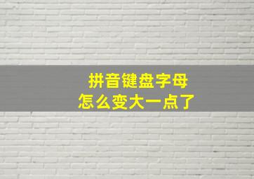 拼音键盘字母怎么变大一点了