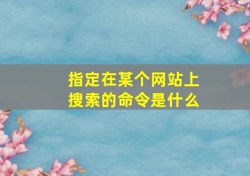 指定在某个网站上搜索的命令是什么