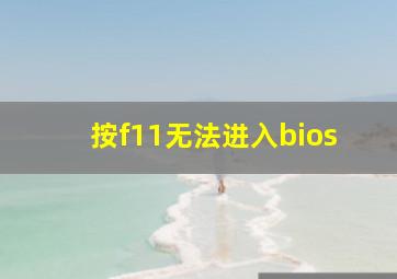 按f11无法进入bios