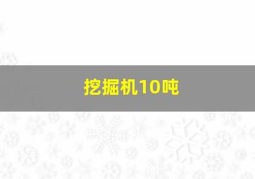 挖掘机10吨