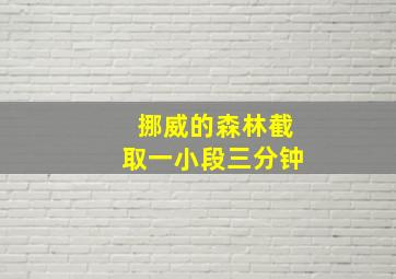 挪威的森林截取一小段三分钟