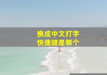 换成中文打字快捷键是哪个