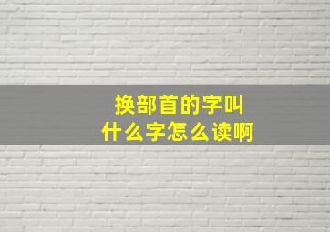 换部首的字叫什么字怎么读啊