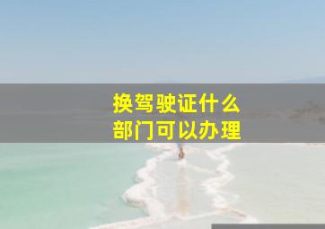 换驾驶证什么部门可以办理