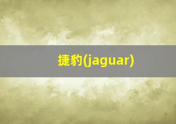 捷豹(jaguar)