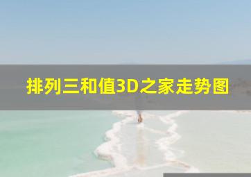 排列三和值3D之家走势图