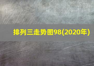 排列三走势图98(2020年)