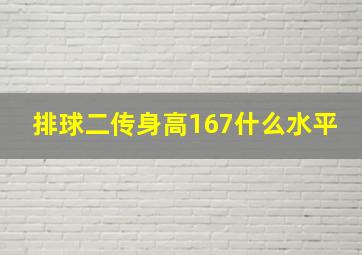 排球二传身高167什么水平