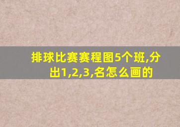 排球比赛赛程图5个班,分出1,2,3,名怎么画的