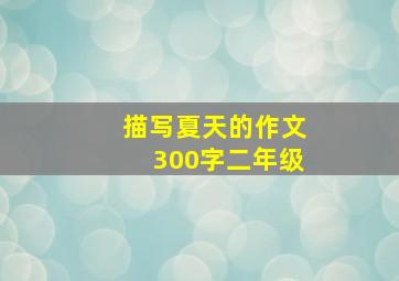 描写夏天的作文300字二年级