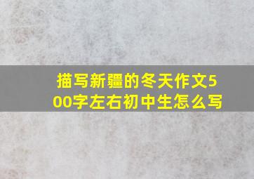 描写新疆的冬天作文500字左右初中生怎么写