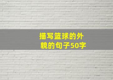 描写篮球的外貌的句子50字