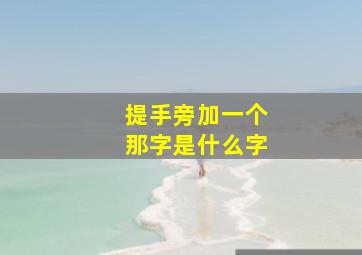 提手旁加一个那字是什么字