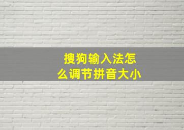 搜狗输入法怎么调节拼音大小