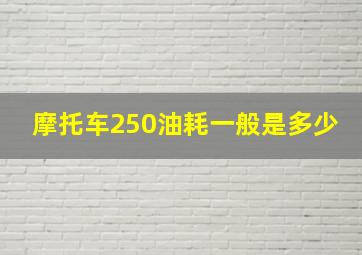 摩托车250油耗一般是多少