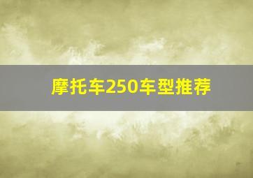 摩托车250车型推荐