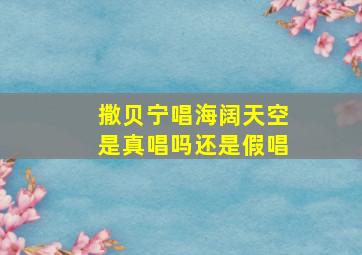 撒贝宁唱海阔天空是真唱吗还是假唱