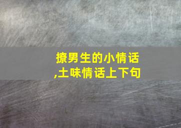 撩男生的小情话,土味情话上下句