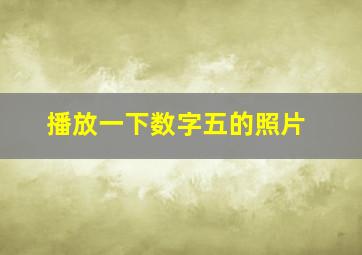 播放一下数字五的照片