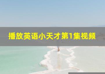 播放英语小天才第1集视频