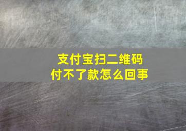 支付宝扫二维码付不了款怎么回事