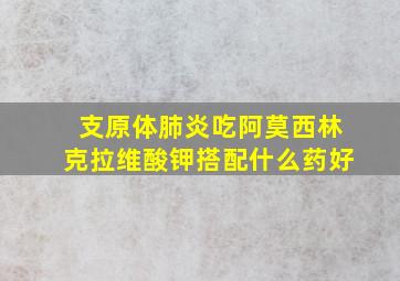 支原体肺炎吃阿莫西林克拉维酸钾搭配什么药好