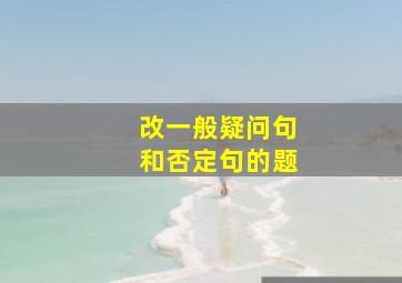 改一般疑问句和否定句的题