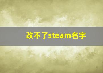 改不了steam名字