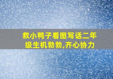 救小鸭子看图写话二年级生机勃勃,齐心协力