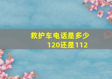 救护车电话是多少120还是112