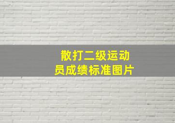 散打二级运动员成绩标准图片