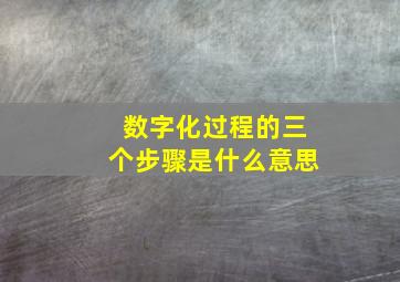 数字化过程的三个步骤是什么意思