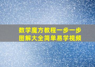 数学魔方教程一步一步图解大全简单易学视频