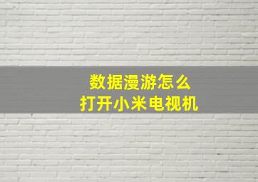 数据漫游怎么打开小米电视机