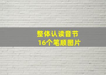 整体认读音节16个笔顺图片