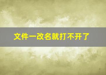 文件一改名就打不开了