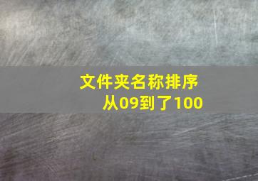 文件夹名称排序从09到了100