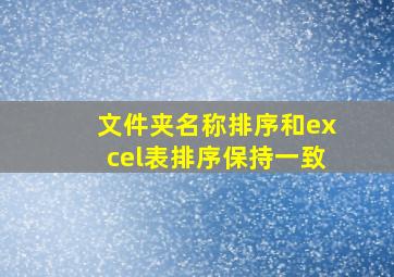 文件夹名称排序和excel表排序保持一致