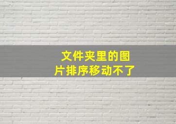 文件夹里的图片排序移动不了