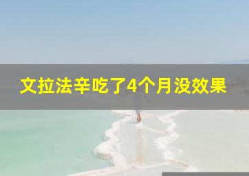 文拉法辛吃了4个月没效果