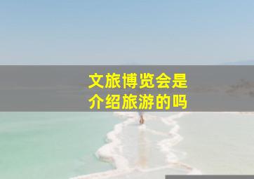 文旅博览会是介绍旅游的吗