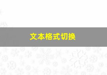 文本格式切换