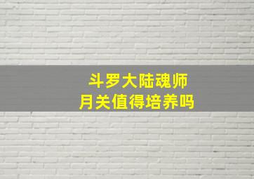 斗罗大陆魂师月关值得培养吗