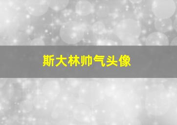 斯大林帅气头像